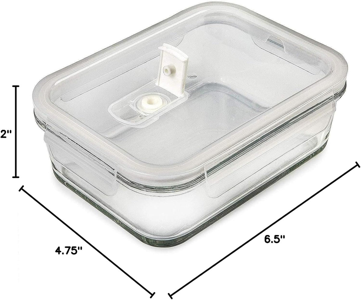 Prepnaturals 5 Pack 30Oz Glass Meal Prep Containers - 1 Compartment