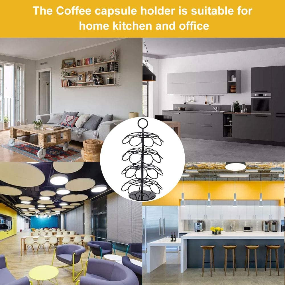 36-Capacity Coffee Pod Carousel Holder for K-Cup Pods