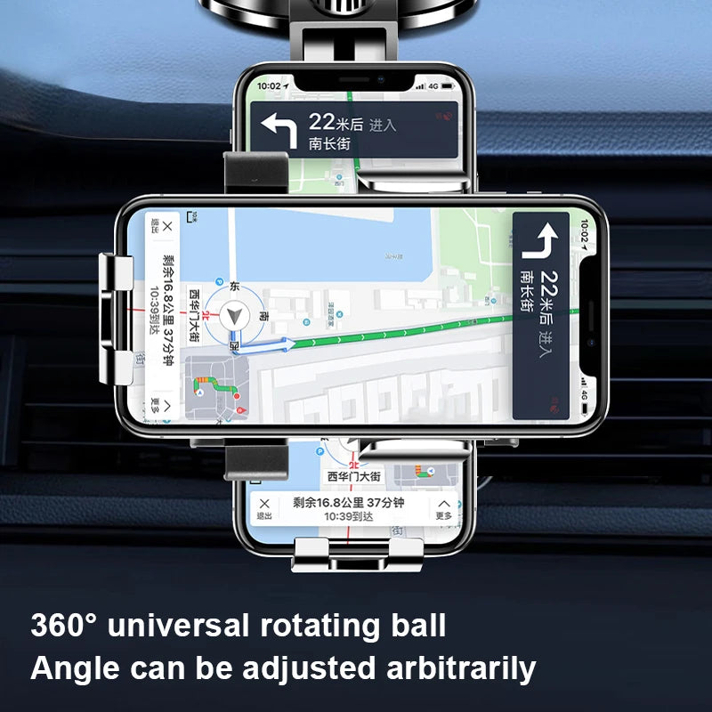 SEAMETAL Car Phone Holder Suction Cup Stand Auto Dashboard Windshield Air Vent Phone Mount GPS Support for Iphone Xiaomi Samsung