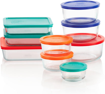 Simply Store (9-Pack) Mixed Sized Glass Food Storage Set
