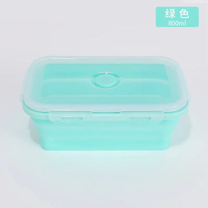 4PS Collapsible Food Storage Containers with Lids & Vent,, Kitchen Stacking Silicone Collapsible Meal Prep Container Set for