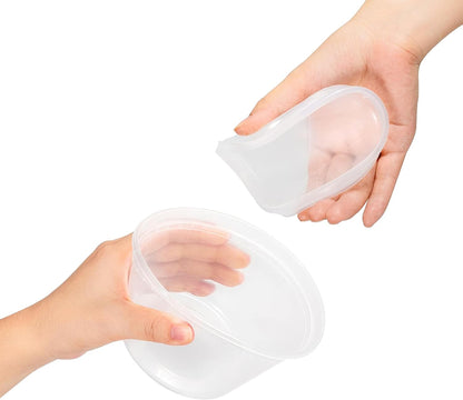 Deli Food Containers with Lids 48 Sets (16 & 32 Oz 24 Each) - Plastic Food Storage Containers - Clear Disposable Meal Prep Containers, BPA Free, Leakproof, Microwave and Freezer Safe