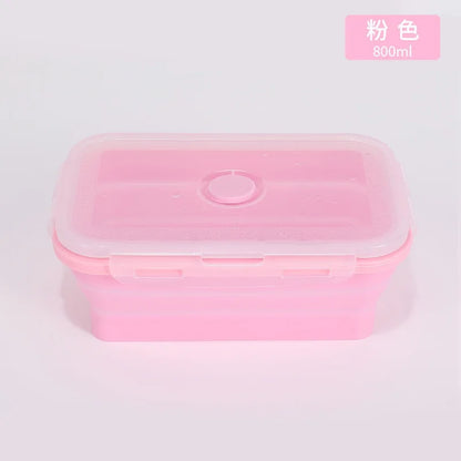 4PS Collapsible Food Storage Containers with Lids & Vent,, Kitchen Stacking Silicone Collapsible Meal Prep Container Set for