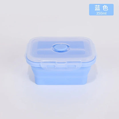 4PS Collapsible Food Storage Containers with Lids & Vent,, Kitchen Stacking Silicone Collapsible Meal Prep Container Set for