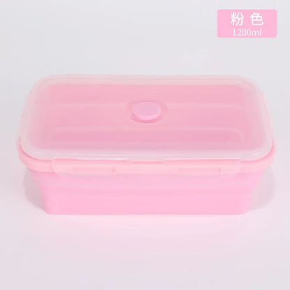 4PS Collapsible Food Storage Containers with Lids & Vent,, Kitchen Stacking Silicone Collapsible Meal Prep Container Set for
