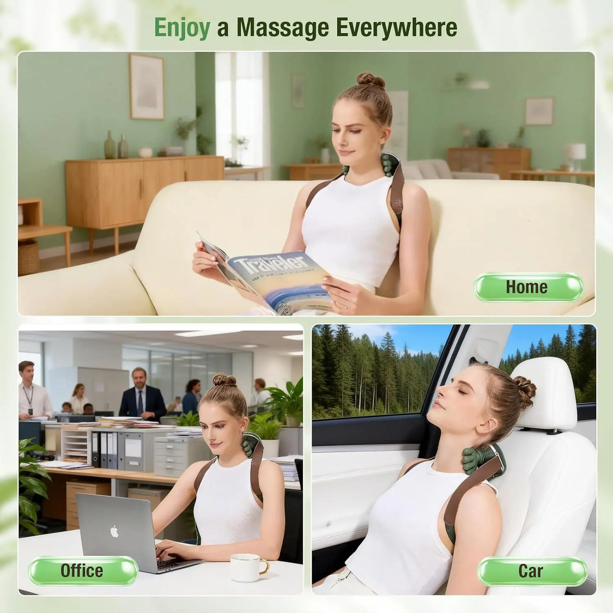 4D Simulation Hand-Neck-Shoulder Massage Device, Wireless Electric Usb-Powered Massager with Charging Cable, Portable Home & Office Relaxing Gift for Daily Massage Needs, Relaxing Gifts