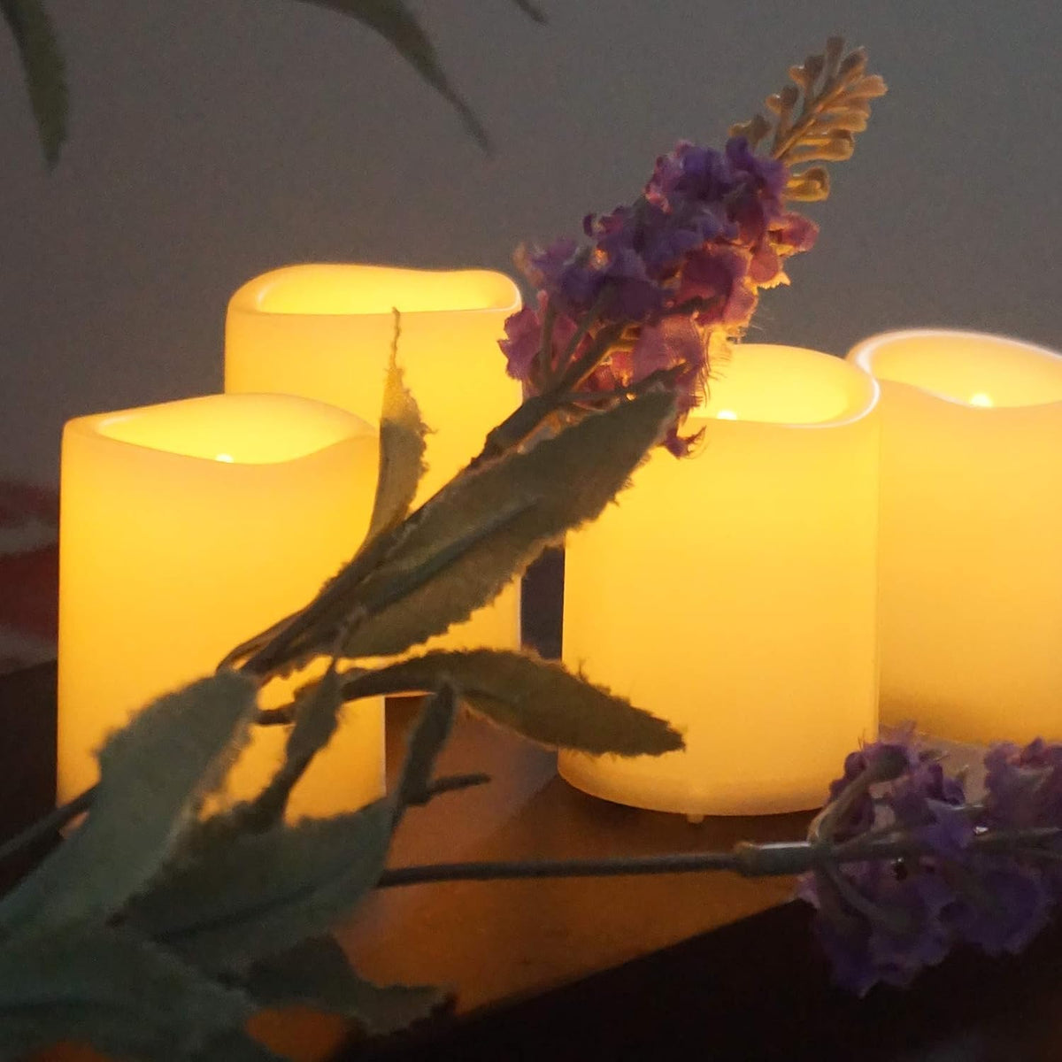 White Plastic Battery Operated Flameless LED Votive Tealight Candles 36 PCS