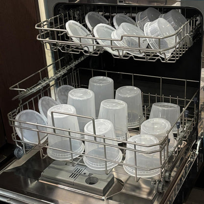 Deli Food Containers with Lids 48 Sets (16 & 32 Oz 24 Each) - Plastic Food Storage Containers - Clear Disposable Meal Prep Containers, BPA Free, Leakproof, Microwave and Freezer Safe