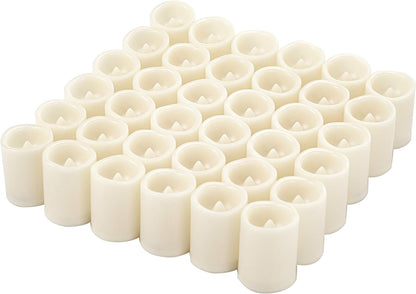 White Plastic Battery Operated Flameless LED Votive Tealight Candles 36 PCS