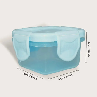 4Pcs Mini Food Storage Containers Set Leakproof with Lids Condiment Sauce Mini Freezer Airtight Containers for Kitchen