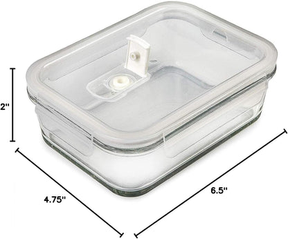 Prepnaturals 5 Pack 30Oz Glass Meal Prep Containers - 1 Compartment