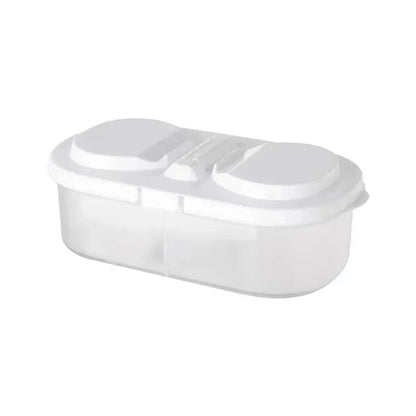 Double Compartment Food Storage Container Plastic Sealed Snack Container, Divided Into Boxes, Camping Lunch Box, Snack Box