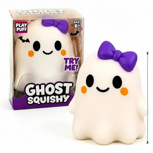 Soft Ghost Squishy Stress-Relief Toy, Creative Cute Halloween Decoration Ornament, Perfect Holiday Gift for Halloween Enthusiasts