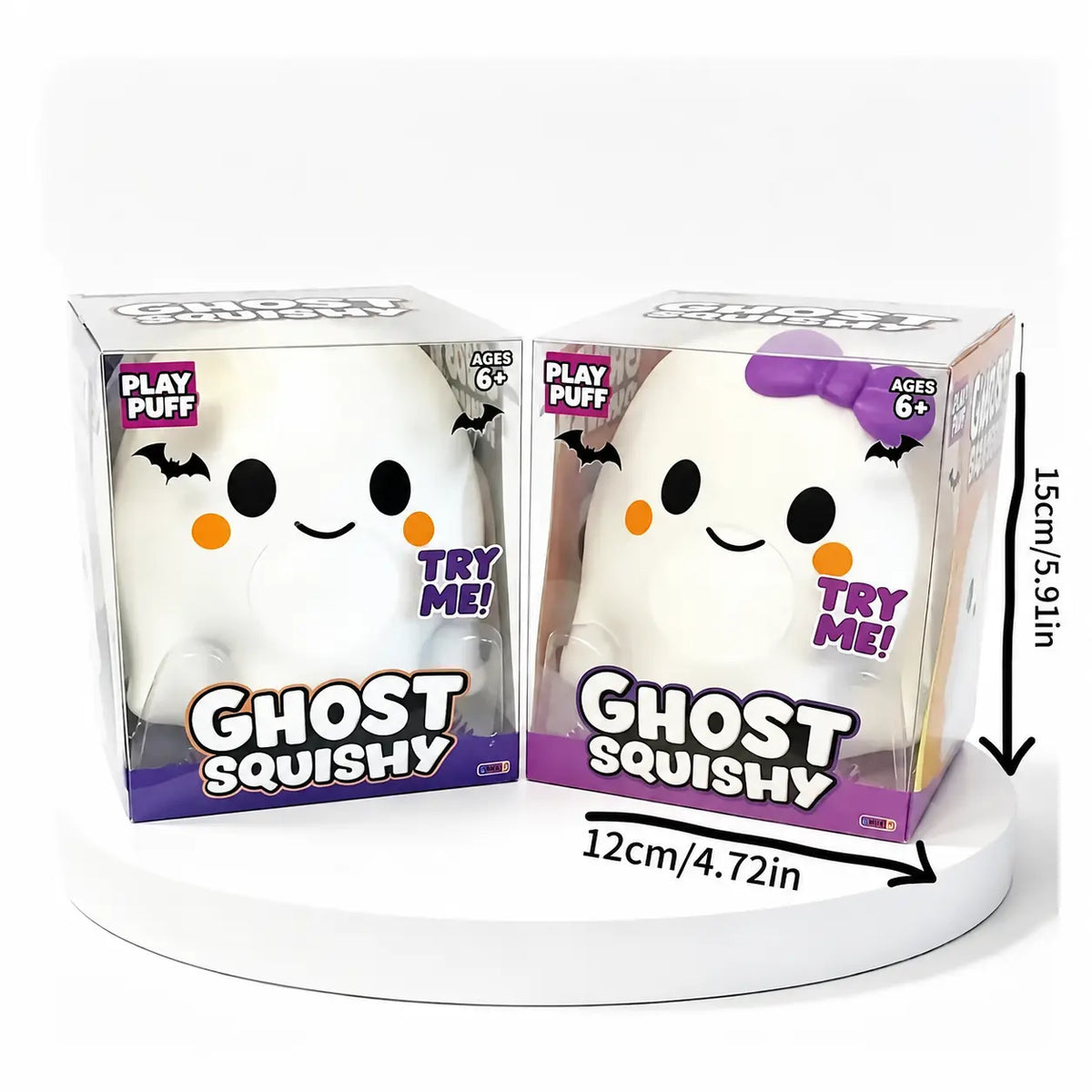 Soft Ghost Squishy Stress-Relief Toy, Creative Cute Halloween Decoration Ornament, Perfect Holiday Gift for Halloween Enthusiasts