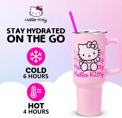 Sanrio Hello Kitty Waving, Stainless Steel Tumbler, 40Oz