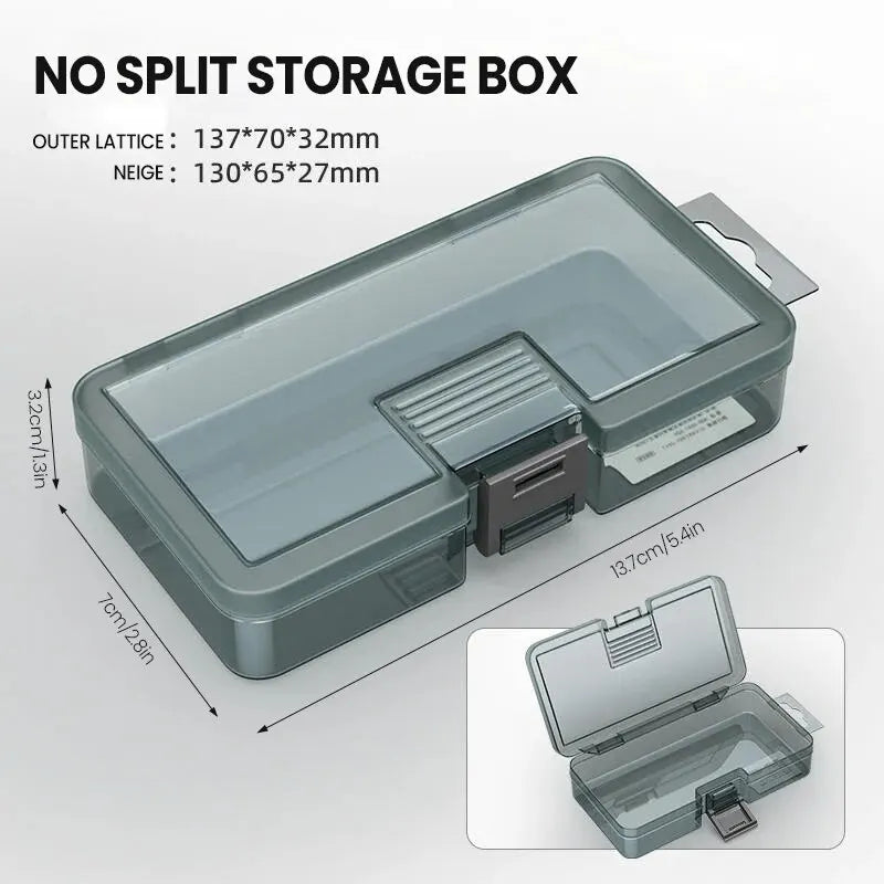 Plastic Tool Parts Box Storage Screw Box Tool Classification Electronic Component Drill Bit Accessories Thickened Grid Box