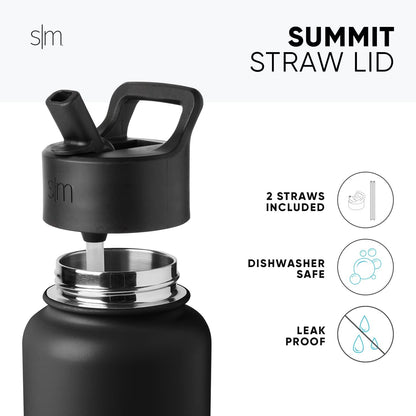 Simple Modern Officially Licensed Collegiate University Water Bottle with Straw Lid Insulated Stainless Steel Thermos | Summit Collection | 32Oz