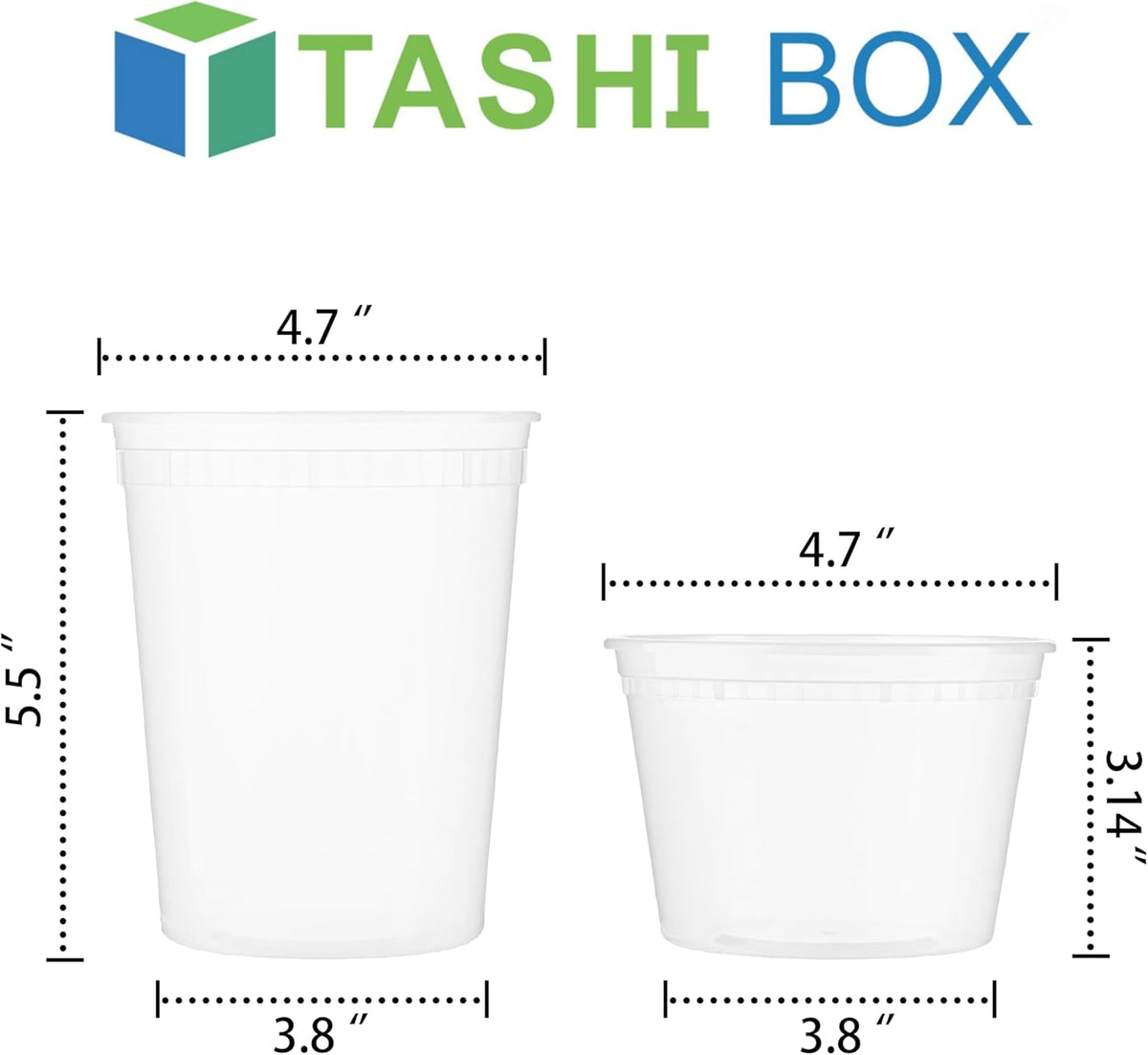 Deli Food Containers with Lids 48 Sets (16 & 32 Oz 24 Each) - Plastic Food Storage Containers - Clear Disposable Meal Prep Containers, BPA Free, Leakproof, Microwave and Freezer Safe
