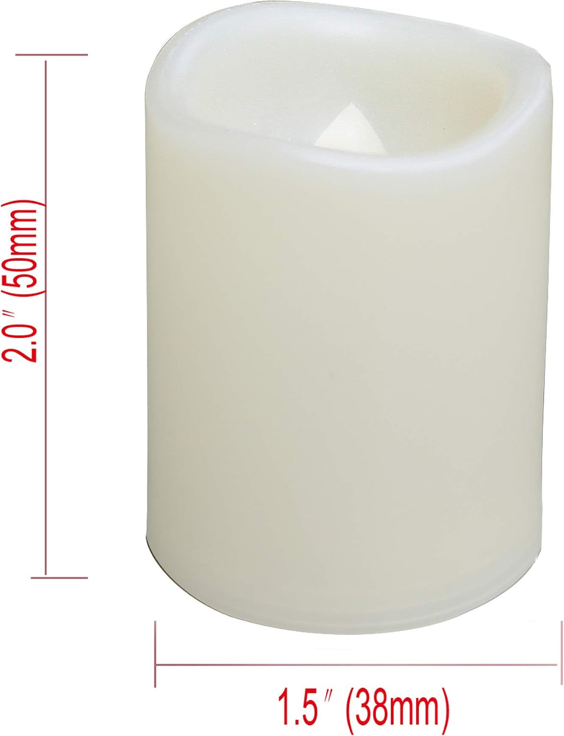 White Plastic Battery Operated Flameless LED Votive Tealight Candles 36 PCS