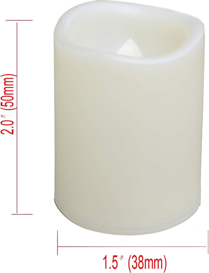 White Plastic Battery Operated Flameless LED Votive Tealight Candles 36 PCS