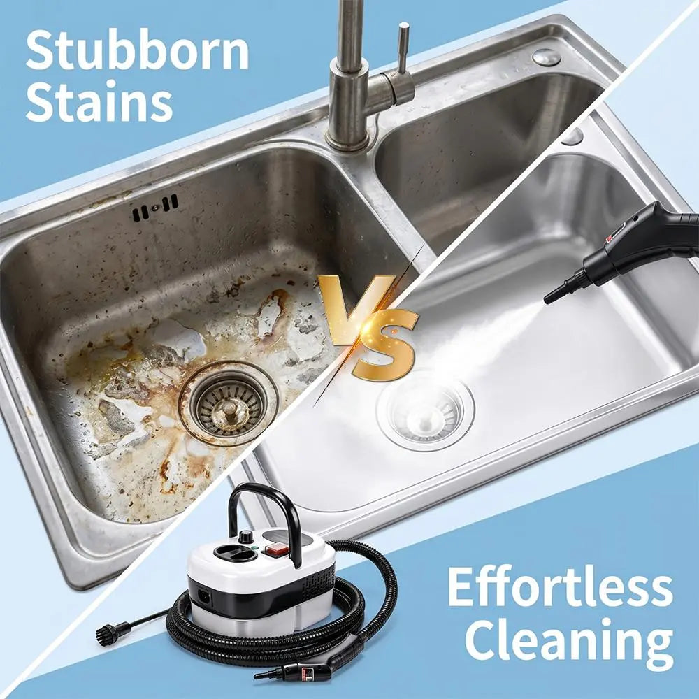 【Toolupgrade】2500W Multi-Purpose Portable Steam Cleaner - High-Temp Plastic Body Power Tool for Home Tile, Grout Surfaces - Car Detailing, Father'S Day Gift, High-Temp Steam, Tile Cleaning, Tools and Gadgets,Toolupgrade