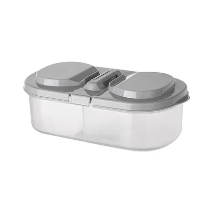Double Compartment Food Storage Container Plastic Sealed Snack Container, Divided Into Boxes, Camping Lunch Box, Snack Box