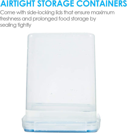 5.2L Flour Sugar Storage Containers, 4 PCS, Blue