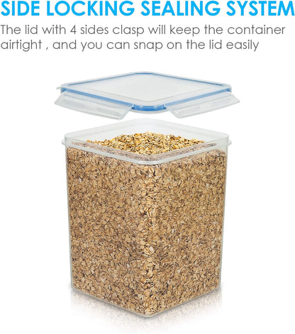 5.2L Flour Sugar Storage Containers, 4 PCS, Blue