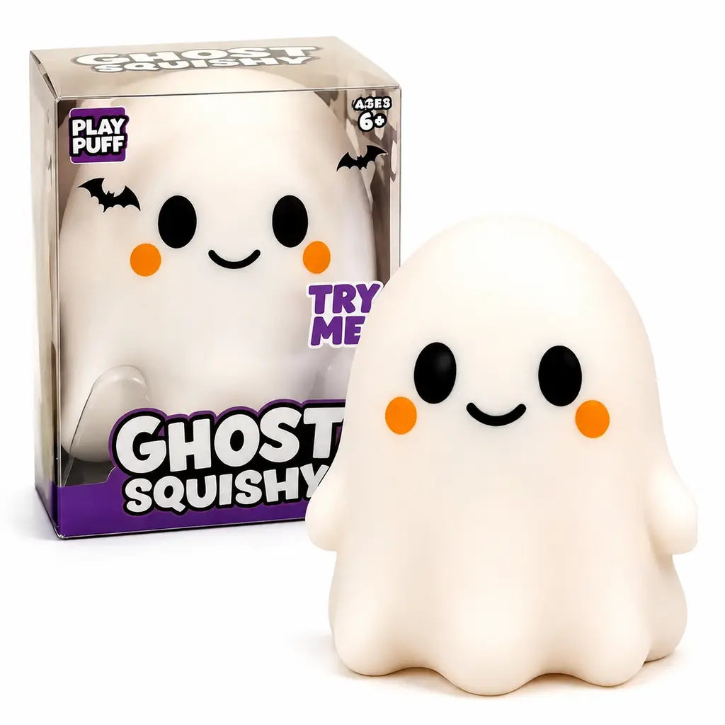 Soft Ghost Squishy Stress-Relief Toy, Creative Cute Halloween Decoration Ornament, Perfect Holiday Gift for Halloween Enthusiasts