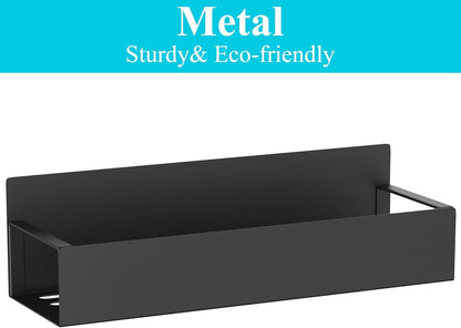 Metal Magnetic Spice Rack for Refrigerator Black, 4 Pack