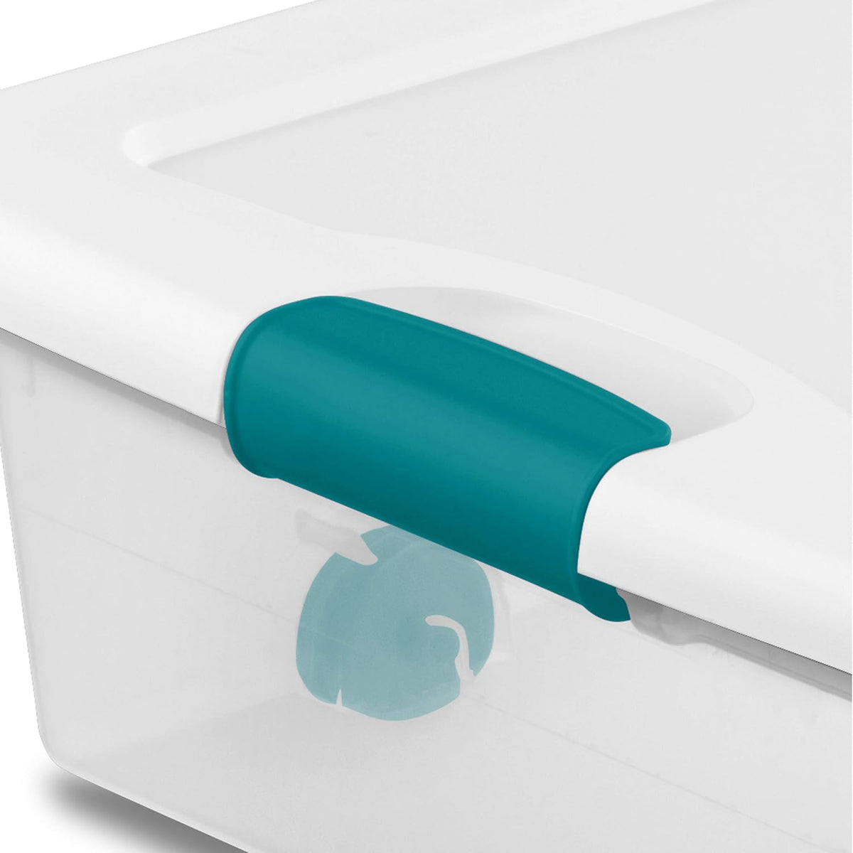 Wheeled Latching Box W/ Lids for Home & Office, 56 Quart, 4-Pack